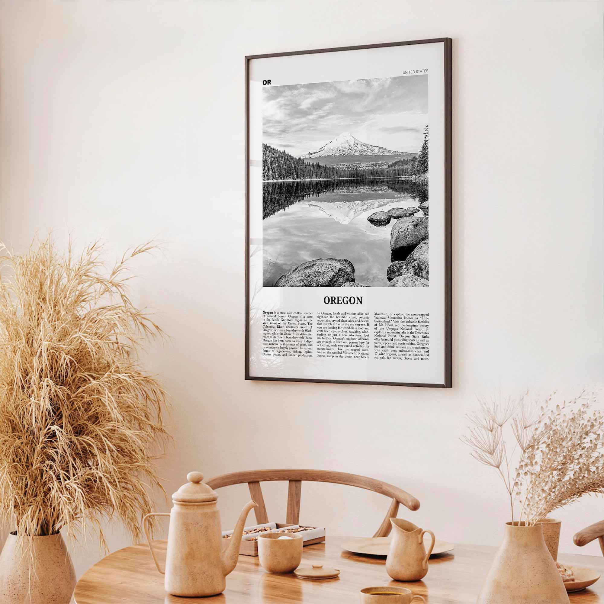 Oregon Print Black and White No 2, Oregon Wall Art, Oregon Poster, Oregon Photo, Oregon Wall Decor, USA, United States, North America