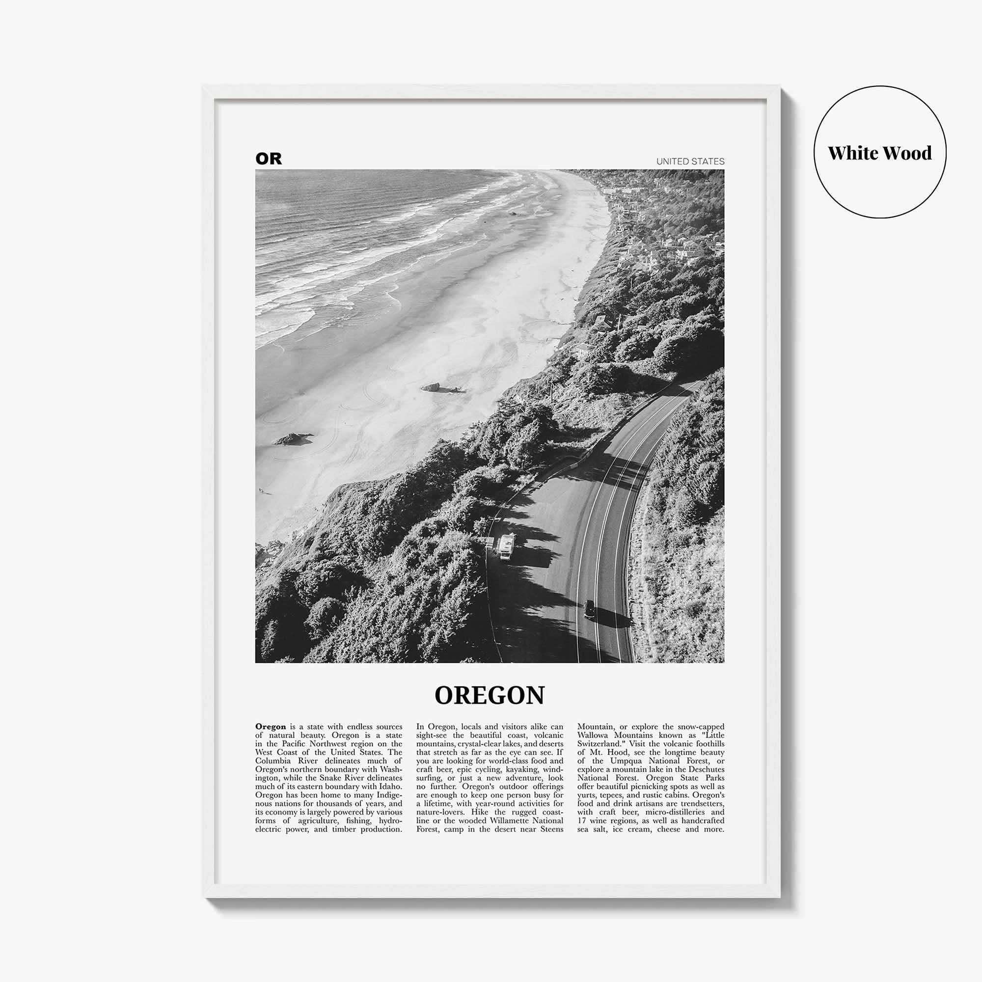 Oregon Print Black and White No 3, Oregon Wall Art, Oregon Poster, Oregon Photo, Oregon Wall Decor, USA, United States, North America