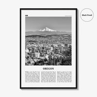 Oregon Print Black and White No 4, Oregon Wall Art, Oregon Poster, Oregon Photo, Oregon Wall Décor, Oregon Map, United States