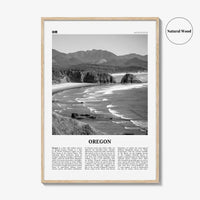 Oregon Print Black and White No 5, Oregon Wall Art, Oregon Poster, Oregon Photo, Oregon Wall Décor, Oregon Map, United States