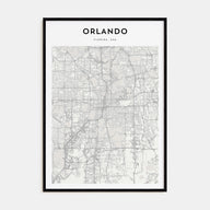 Orlando Map Portrait Poster