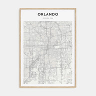 Orlando Map Portrait Poster