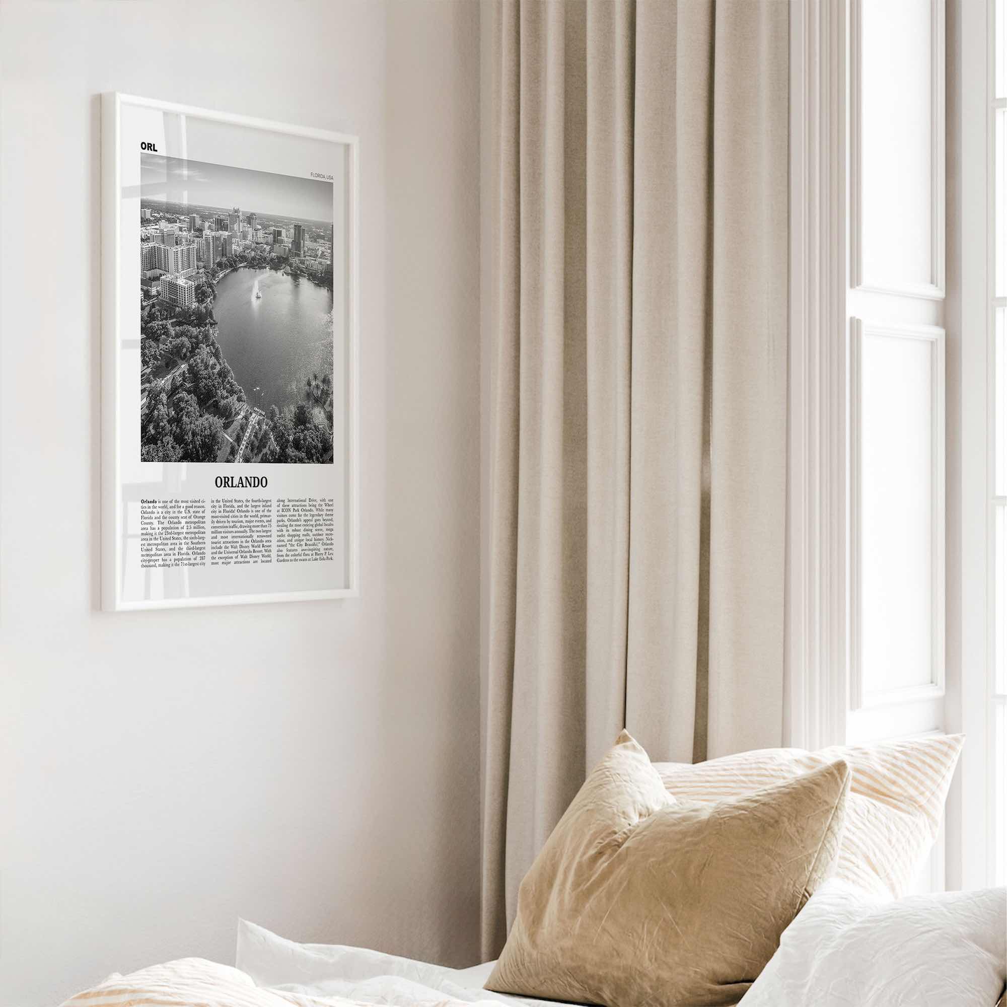 Orlando Print Black and White No 1, Orlando Wall Art, Orlando Poster, Orlando Photo, Orlando Wall Decor, Florida USA United States