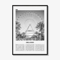 Orlando Print Black and White No 2, Orlando Wall Art, Orlando Poster, Orlando Photo, Orlando Wall Decor, Florida USA United States