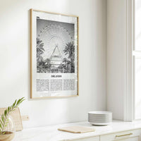 Orlando Print Black and White No 2, Orlando Wall Art, Orlando Poster, Orlando Photo, Orlando Wall Decor, Florida USA United States