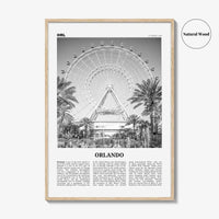 Orlando Print Black and White No 2, Orlando Wall Art, Orlando Poster, Orlando Photo, Orlando Wall Decor, Florida USA United States