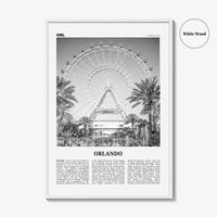 Orlando Print Black and White No 2, Orlando Wall Art, Orlando Poster, Orlando Photo, Orlando Wall Decor, Florida USA United States
