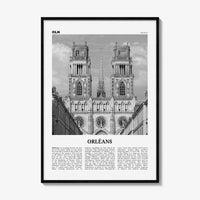 Orleans Print Black and White, Orléans Wall Art, Orléans Poster, Orléans Photo, Orléans Wall Décor, Orléans Map, France