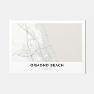 Ormond Beach Map Landscape Poster