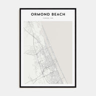 Ormond Beach Map Portrait Poster