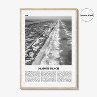 Ormond Beach Print Black and White, Ormond Beach Wall Art, Ormond Beach Poster, Ormond Beach Photo, Ormond Beach Wall Décor, Florida, USA