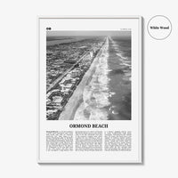Ormond Beach Print Black and White, Ormond Beach Wall Art, Ormond Beach Poster, Ormond Beach Photo, Ormond Beach Wall Décor, Florida, USA