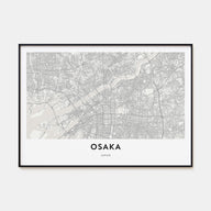 Osaka Map Landscape Poster