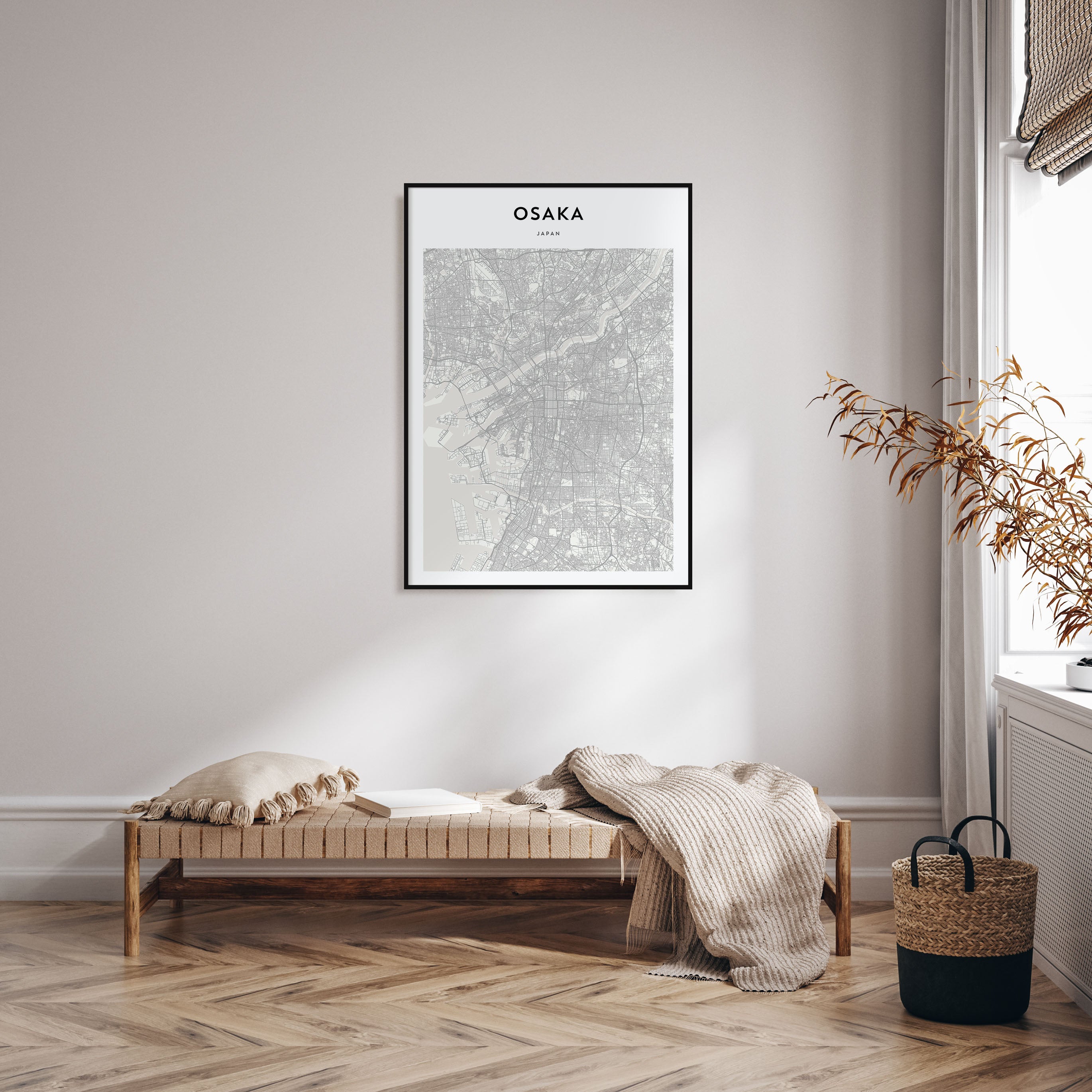 Osaka Map Portrait Poster