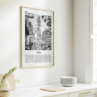 Osaka Print Black and White, Osaka Wall Art, Osaka Poster, Osaka Photo, Osaka Wall Decor, Japan, 大阪 大阪市 関西 日本, Kansai, Asia