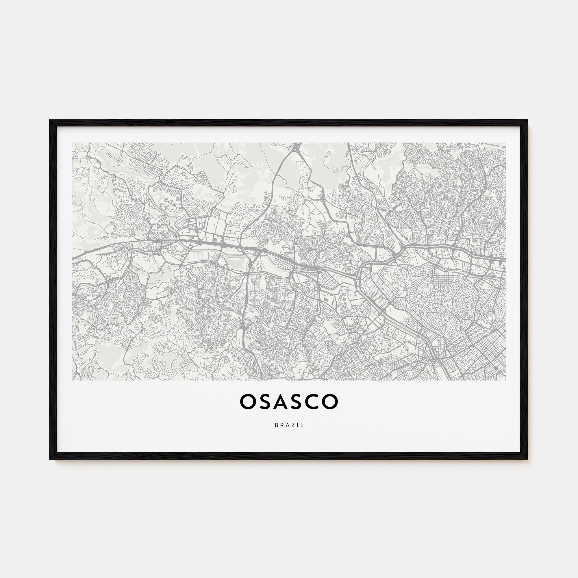 Osasco Map Landscape Poster