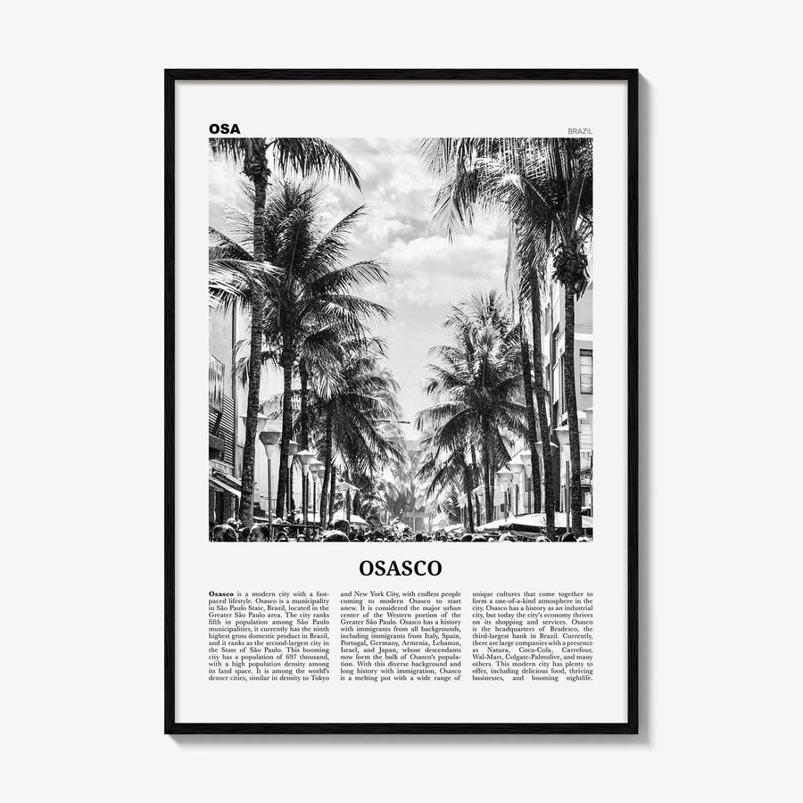 Osasco Print Black and White, Osasco Wall Art, Osasco Poster, Osasco Photo, Osasco Wall Decor, Brazil, Brasil, South America
