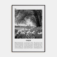 Osijek Travel B&W Poster