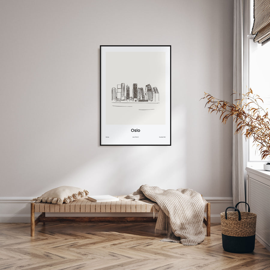 Oslo Drawn Poster