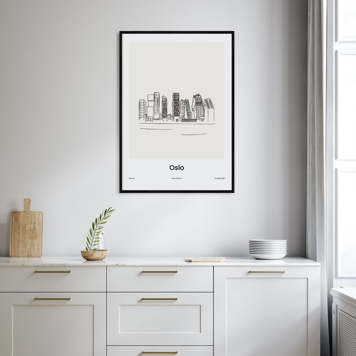 Oslo Drawn Poster