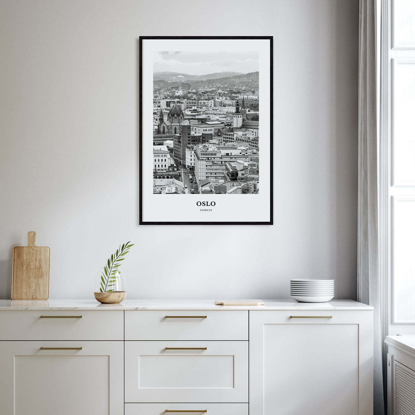 Oslo Portrait B&W No 1 Poster