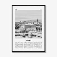 Oslo Print Black and White No 1, Oslo Wall Art, Oslo Poster, Oslo Photo, Oslo Wall Decor, City Art Print, Norge, Norway, Europe