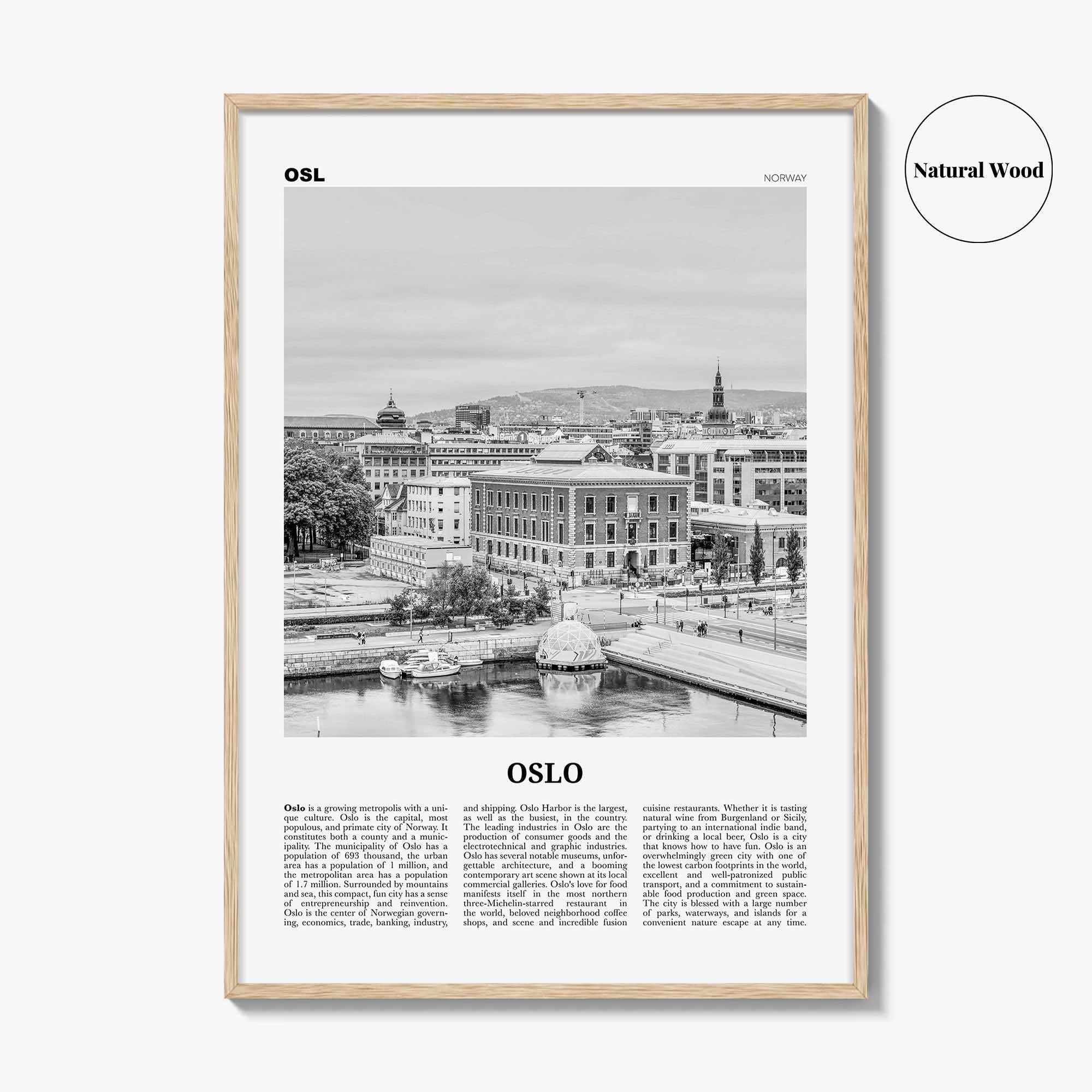 Oslo Print Black and White No 1, Oslo Wall Art, Oslo Poster, Oslo Photo, Oslo Wall Decor, City Art Print, Norge, Norway, Europe