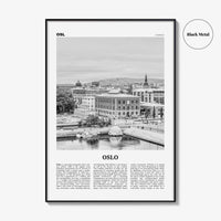 Oslo Print Black and White No 1, Oslo Wall Art, Oslo Poster, Oslo Photo, Oslo Wall Decor, City Art Print, Norge, Norway, Europe