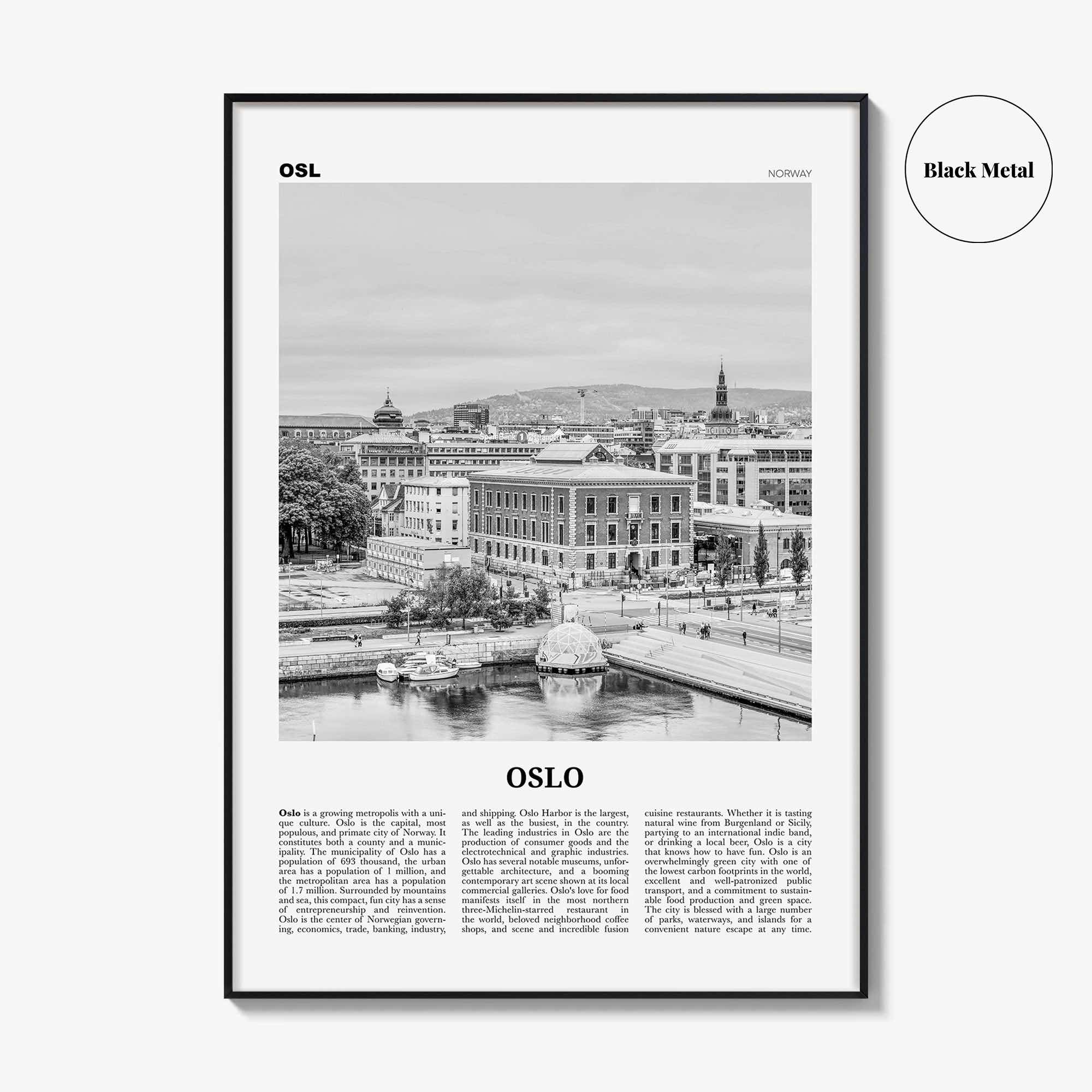 Oslo Print Black and White No 1, Oslo Wall Art, Oslo Poster, Oslo Photo, Oslo Wall Decor, City Art Print, Norge, Norway, Europe