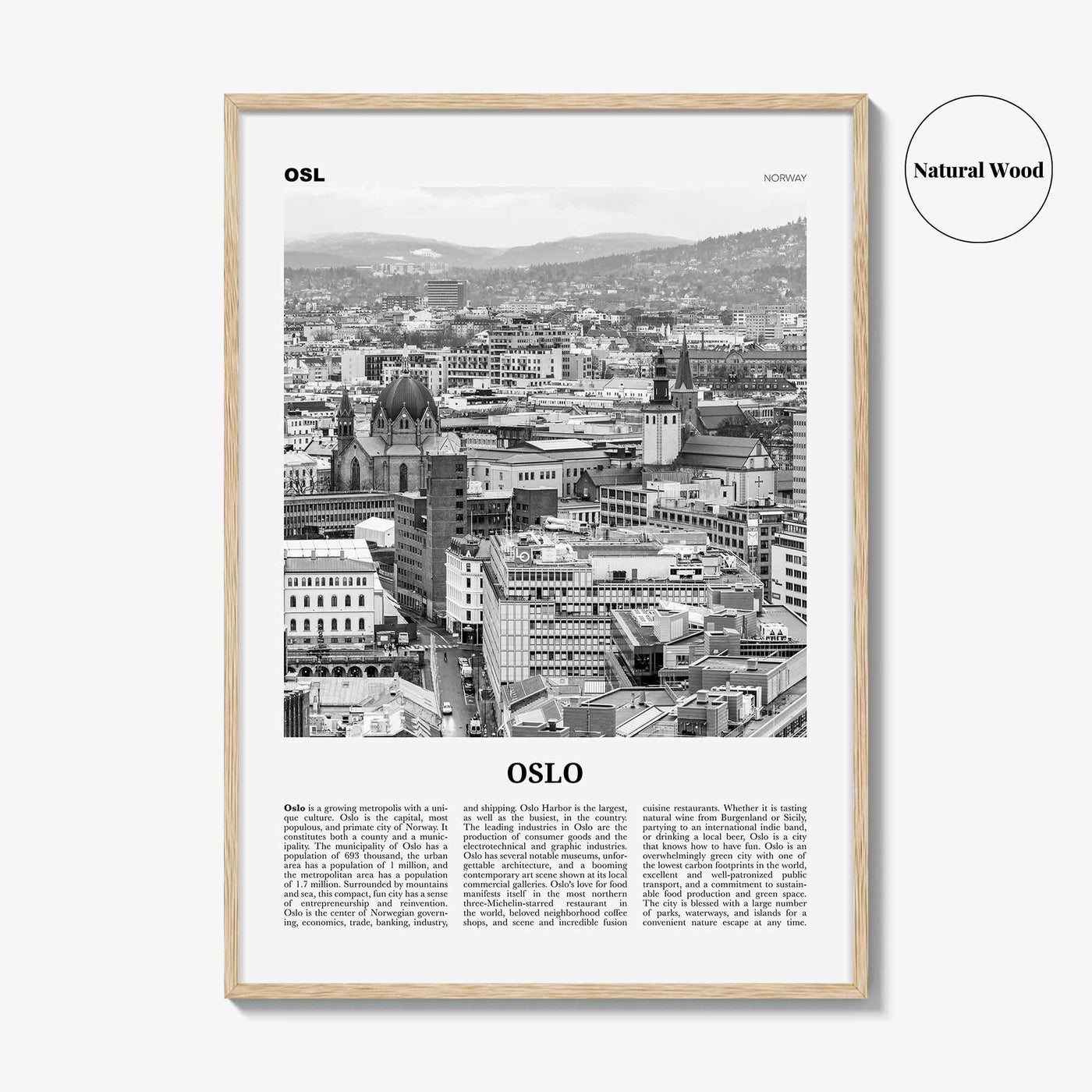 Oslo Print Black and White No 2, Oslo Wall Art, Oslo Poster, Oslo Photo, Oslo Wall Decor, City Art Print, Norge, Norway, Europe