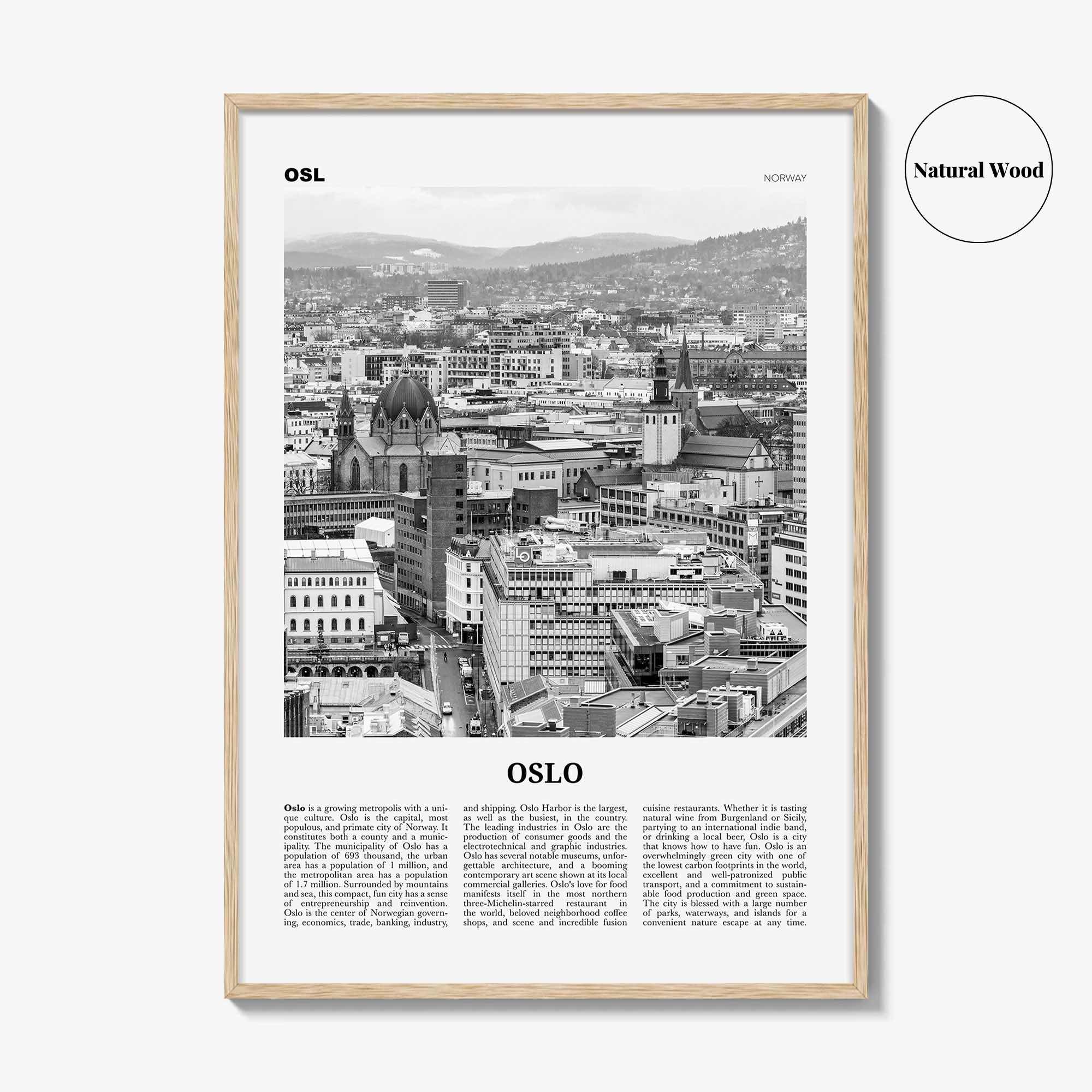 Oslo Print Black and White No 2, Oslo Wall Art, Oslo Poster, Oslo Photo, Oslo Wall Decor, City Art Print, Norge, Norway, Europe