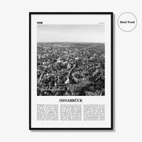 Osnabruck Print Black and White, Osnabrück Wall Art, Osnabrück Poster, Osnabrück Photo, Osnabrück Wall Décor, Osnabrück Map, Germany