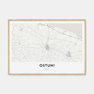 Ostuni Map Landscape Poster