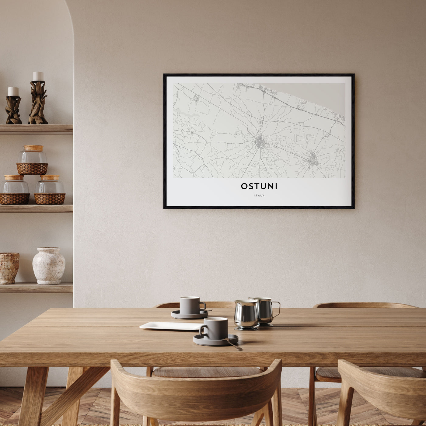 Ostuni Map Landscape Poster