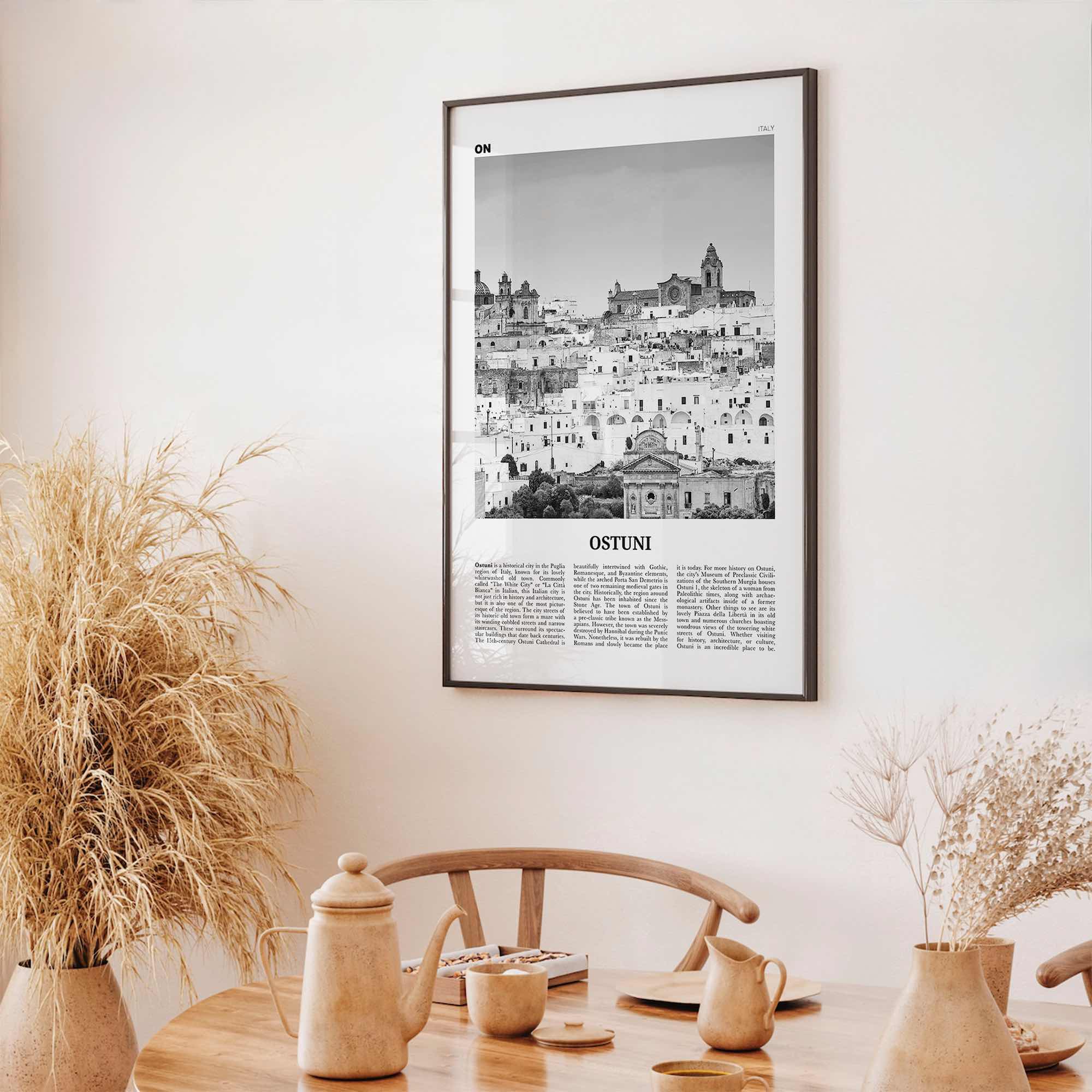 Ostuni Print Black and White, Ostuni Wall Art, Ostuni Poster, Ostuni Photo, Ostuni Wall Décor, Ostuni Map, Italy, Puglia