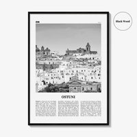 Ostuni Print Black and White, Ostuni Wall Art, Ostuni Poster, Ostuni Photo, Ostuni Wall Décor, Ostuni Map, Italy, Puglia