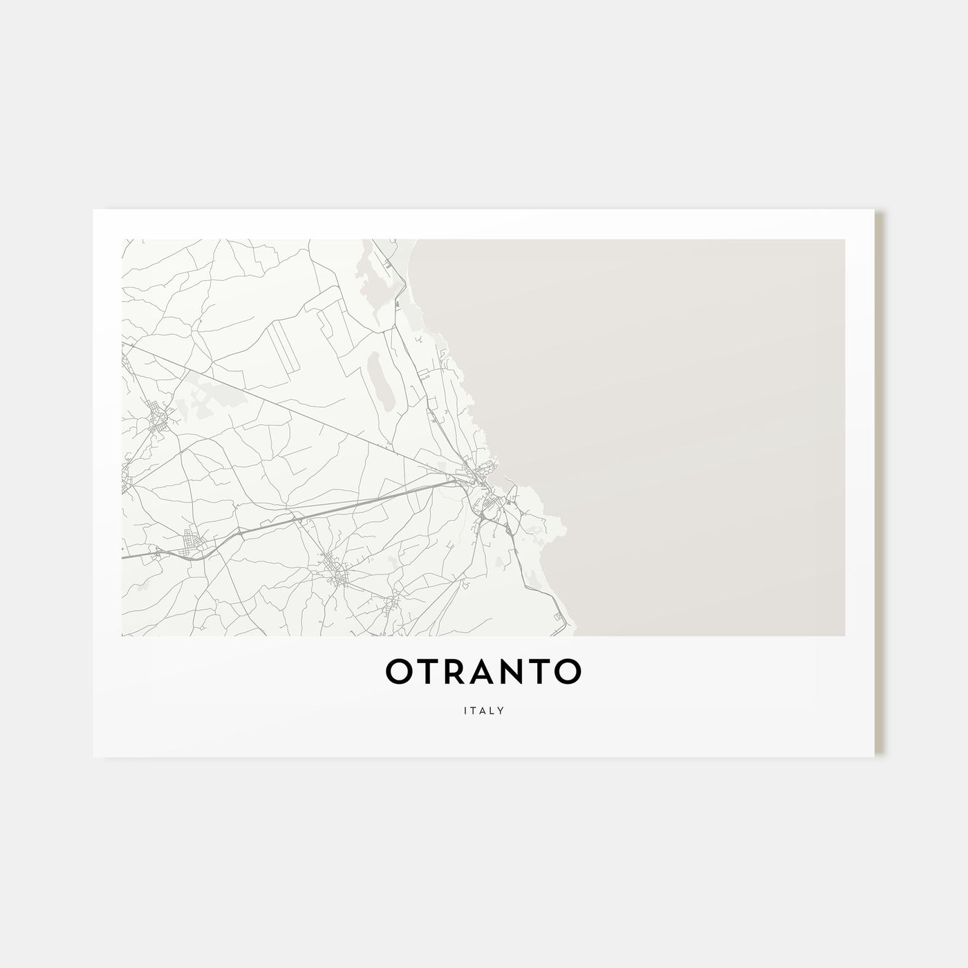 Otranto Map Landscape Poster