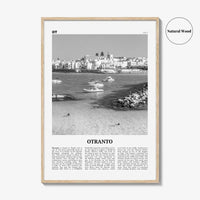 Otranto Print Black and White, Otranto Wall Art, Otranto Poster, Otranto Photo, Otranto Wall Décor, Otranto Map, Italy
