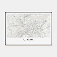 Ottawa Map Landscape Poster