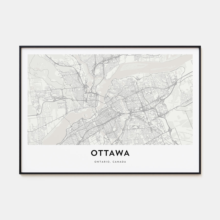 Ottawa Map Landscape Poster