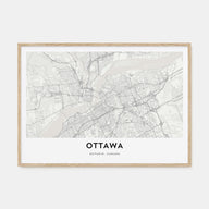 Ottawa Map Landscape Poster
