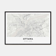 Ottawa Map Landscape Poster