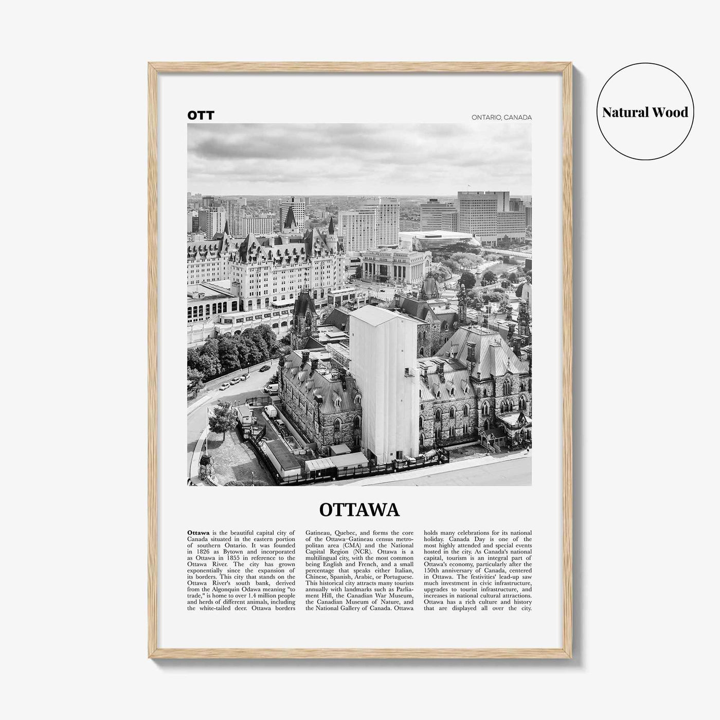 Ottawa Print Black and White No 2, Ottawa Wall Art, Ottawa Poster, Ottawa Photo, Ottawa Wall Décor, Ontario, Canada, Gatineau, Quebec
