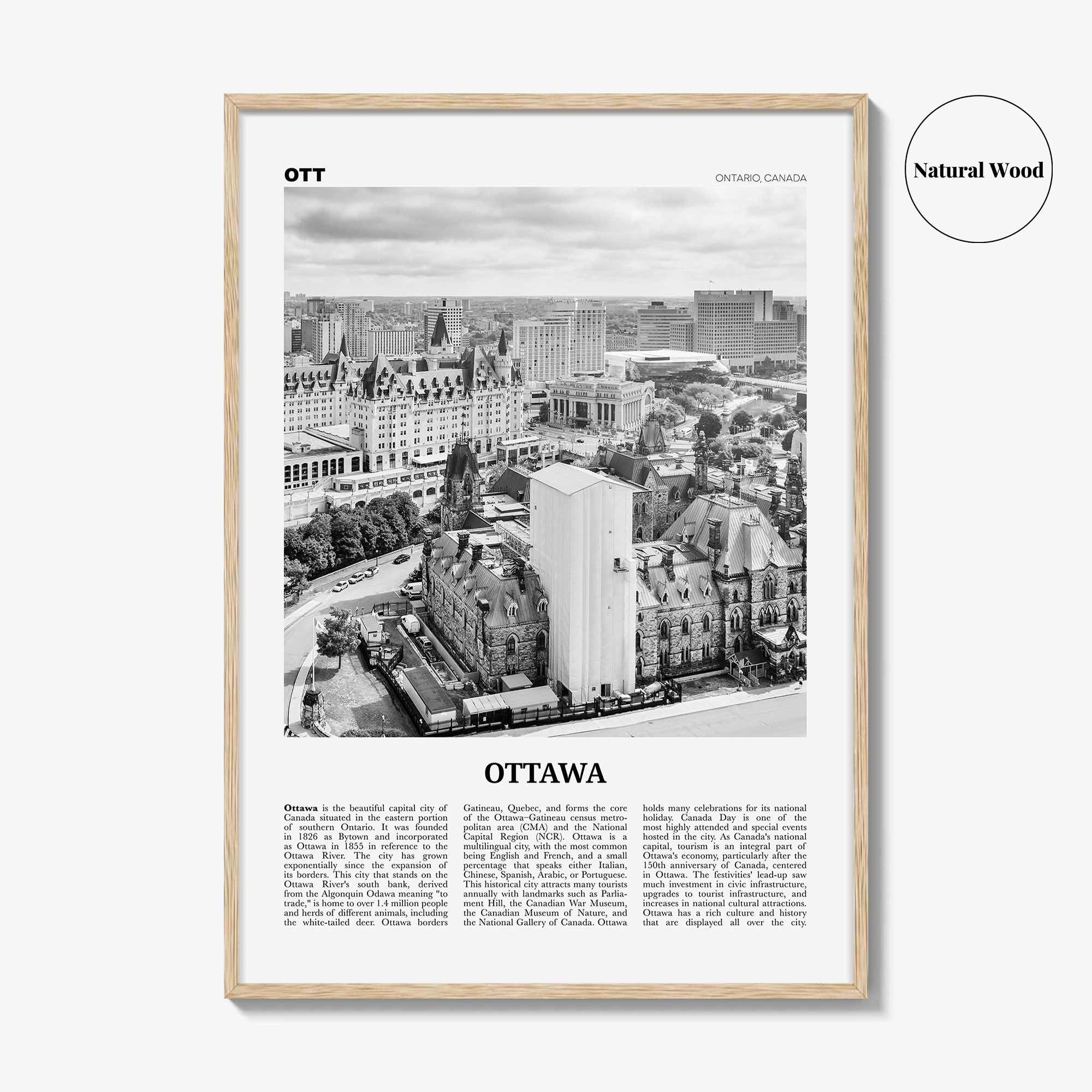 Ottawa Print Black and White No 2, Ottawa Wall Art, Ottawa Poster, Ottawa Photo, Ottawa Wall Décor, Ontario, Canada, Gatineau, Quebec