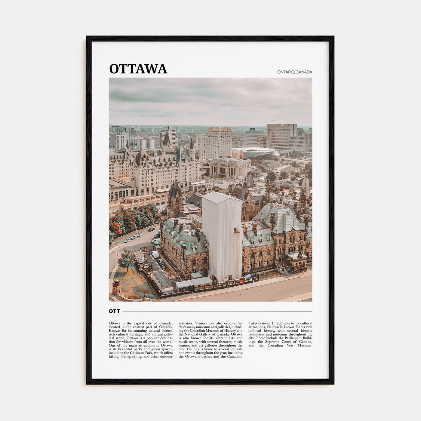 Ottawa Travel Color Poster