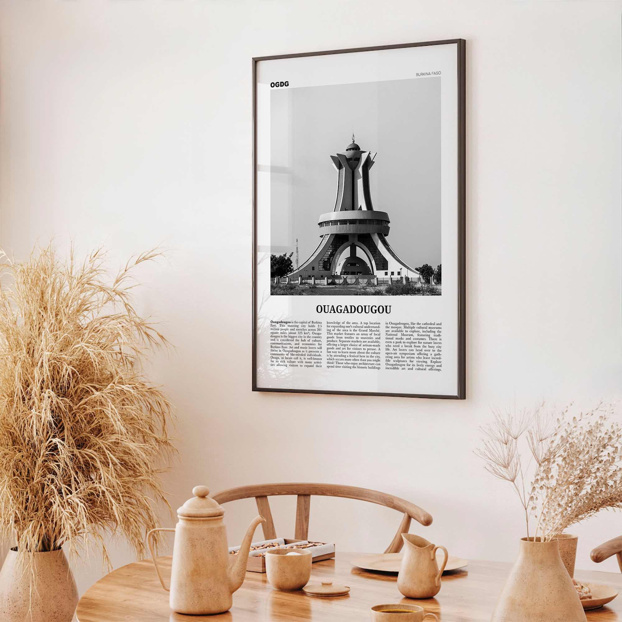 Ouagadougou Print Black and White, Ouagadougou Wall Art, Ouagadougou Poster, Ouagadougou Photo, Ouagadougou Wall Décor, Burkina Faso