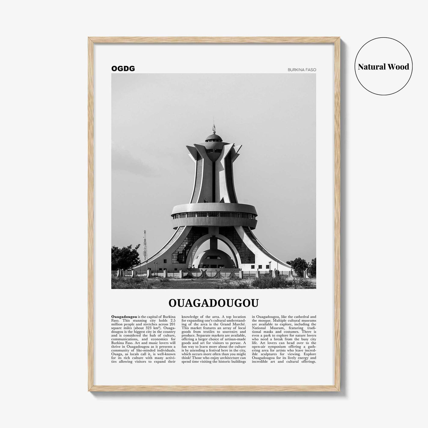Ouagadougou Print Black and White, Ouagadougou Wall Art, Ouagadougou Poster, Ouagadougou Photo, Ouagadougou Wall Décor, Burkina Faso