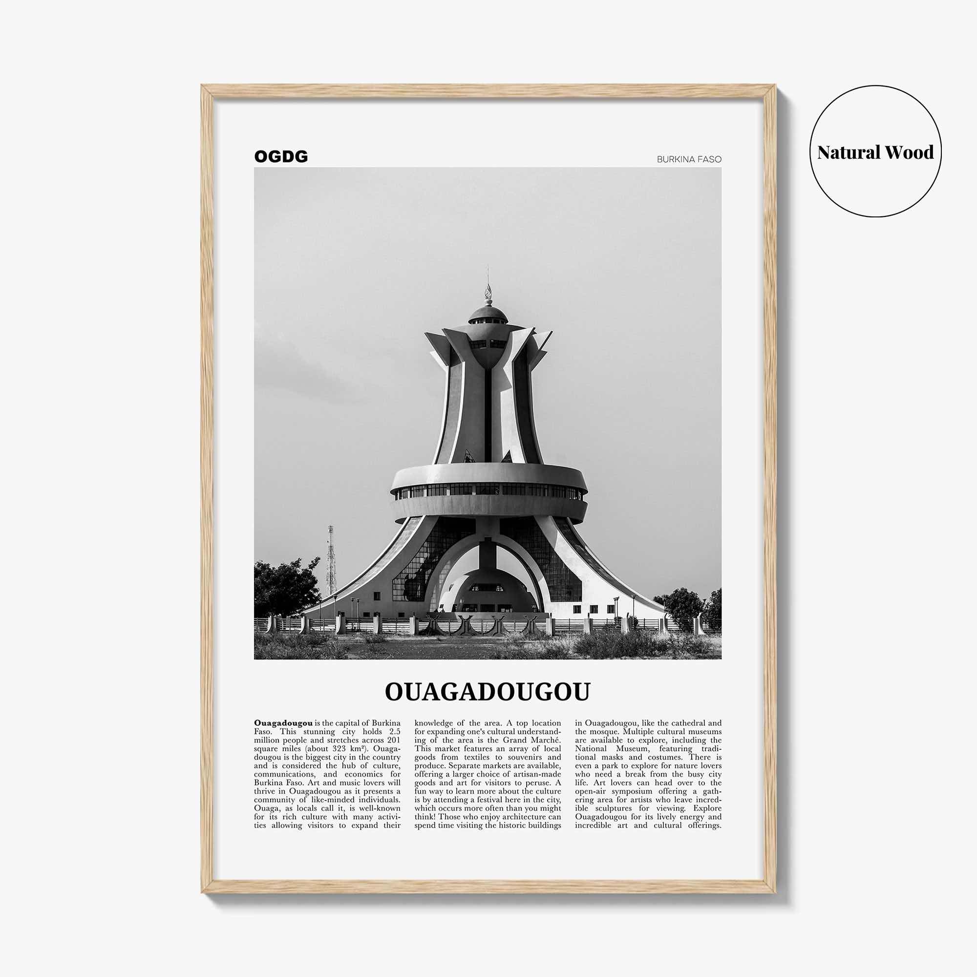 Ouagadougou Print Black and White, Ouagadougou Wall Art, Ouagadougou Poster, Ouagadougou Photo, Ouagadougou Wall Décor, Burkina Faso