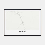 Ouray Map Landscape Poster
