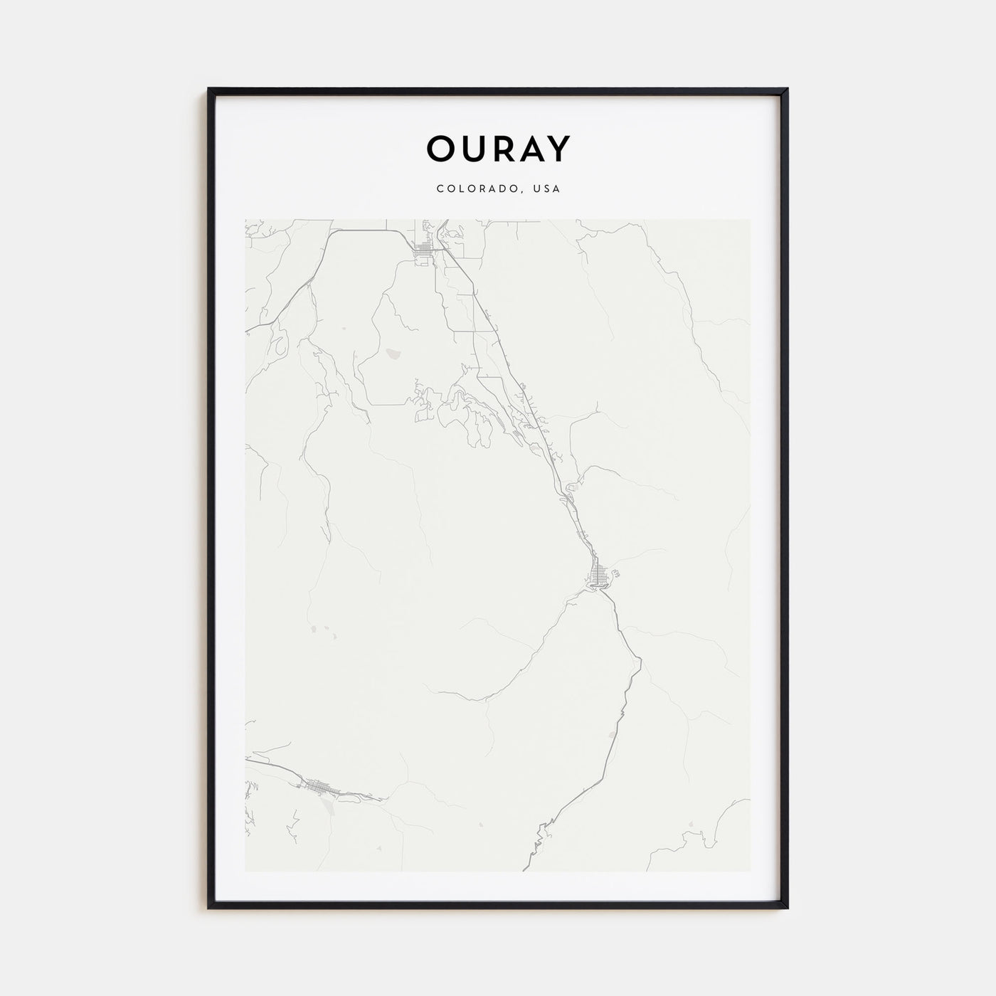 Ouray Map Portrait Poster